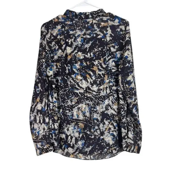 Cabi Women's Starry Night Ruffle Blouse Long Sheer Sleeves Medium - Picture 12 of 12